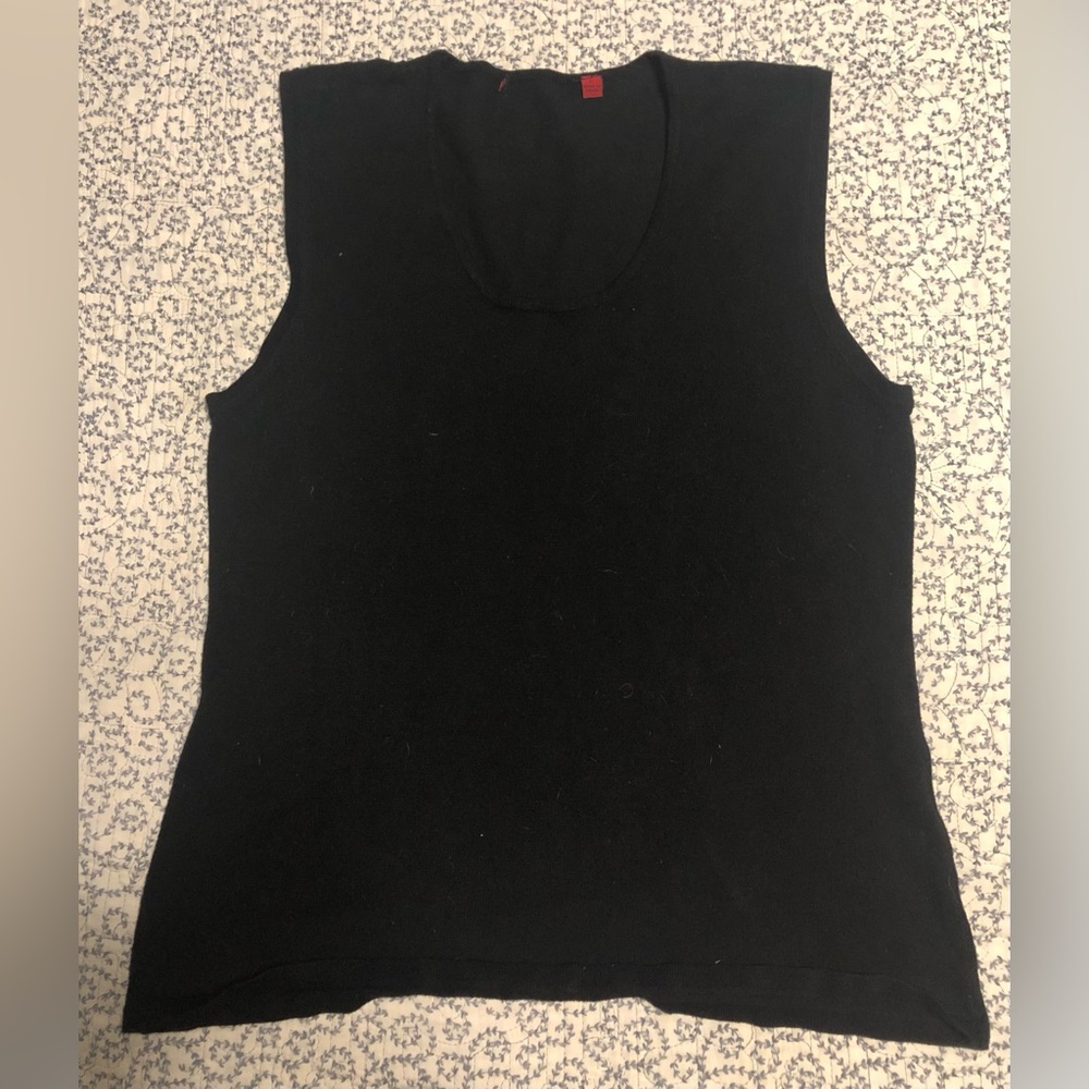 Black Sweater Vest. Unsure of Brand. Size L